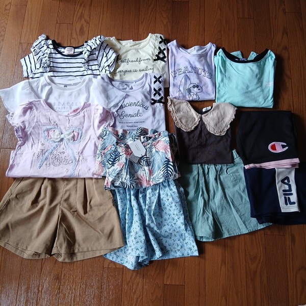 140センチ☆女の子 春夏服 14着まとめ売りメゾピアノ含むセラフ(未使用タグ付き)