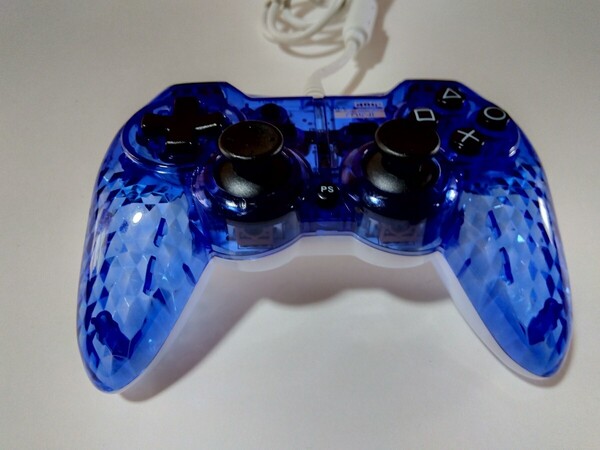 PS3 ホリ PAD3 mini クリアブルー 連射 ワイヤード コントローラー ホリパッド ミニ