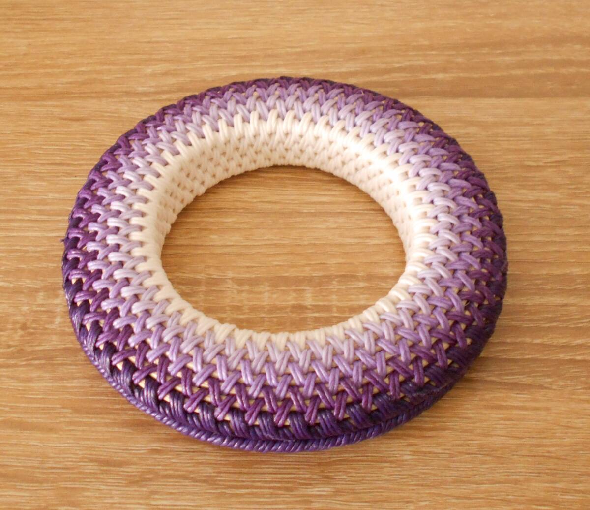 ☆弓道 工芸品 籐＆クラフト細工 弦巻 あお系グラデーション/453