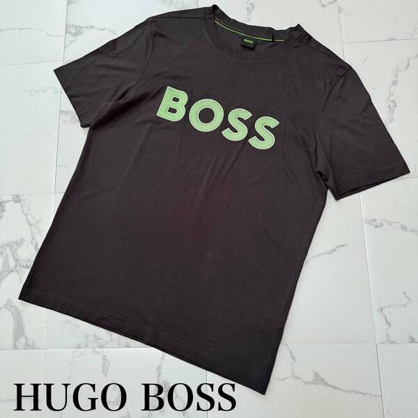 ★ HUGO BOSS ヒューゴボス メッシュ ロゴ 半袖 Tシャツ M 美品 ★
