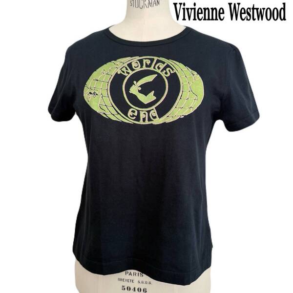 ★ Vivienne Westwood ANGLOMANIA ヴィヴィアンウエストウッド アングロマニア Worlds end 半袖 Tシャツ S ブラック イタリア製 ★