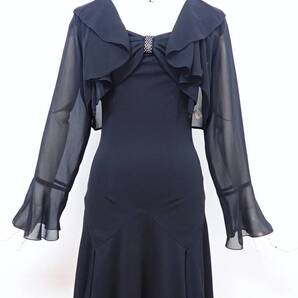 ③25E27★Sサイズ★おまけのボレロ付♪黒/日本製/ワンピース/パーティードレス☆社交ダンス/ラテン/パーティー