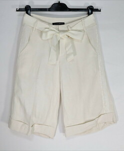 * with translation .... new goods ka licca chu-ruCARICATURE silk × flax spring summer culotte pants size 36(S)(W66) eggshell white LPT199