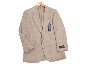  tag equipped *Calvin Klein* Calvin Klein * silk silk &linen flax .* check *2B* tweed * single jacket *YA4(S corresponding )* men's 