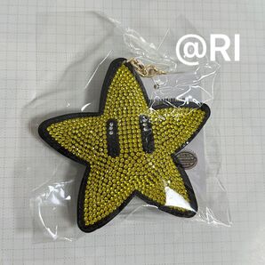 スーパーマリオ ラインストーンマスコット スーパースター スター キーホルダー キラキラ マリオ 星
