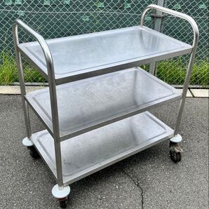 ステンレスキャスター付き台 ワゴン 作業台 3段