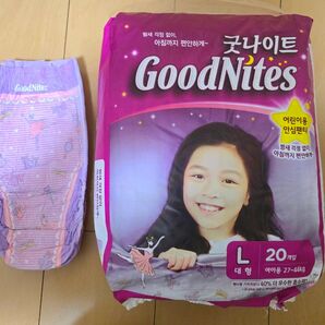 韓国製Goodnites Lサイズ 女の子用 18枚【貴重・現品限り】ABDL