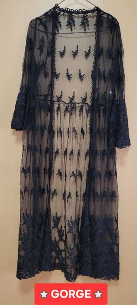 ☆GORGE☆ブラックカーディガン☆シワになりにくい☆