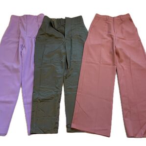 未使用 パンツ スラックス まとめ売り 3色セット レディース