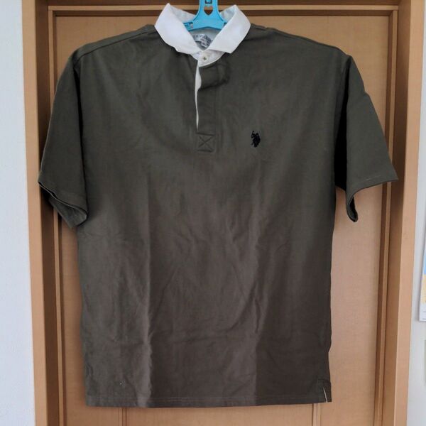 U.S .POLO ASSN. ラガーシャツ カーキ メンズ LLサイズ