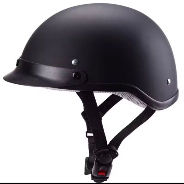 【新品】スタイリッシュ ハーフヘルメット グロスブラック DOT規格