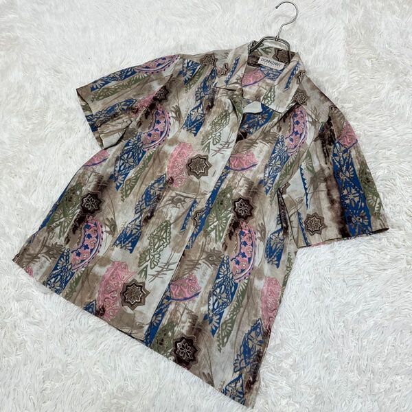 DONNKENNY CLASSICS マルチカラーシャツ 春夏 Lサイズ相当 アロハシャツ 半袖シャツ 古着 アメカジ