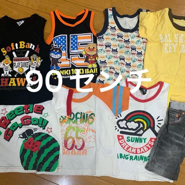 中古 キッズ 90 半袖Tシャツ ベビー服 男の子 アンパンマン 半袖 8枚