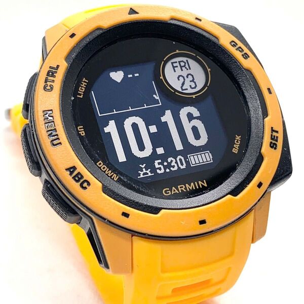 【美品】Garmin ガミン Instinct Yellow (4425)
