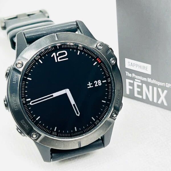 【美品】Garmin ガミン Fenix 6 Sapphire Black (3102)
