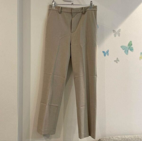 13【M】ユニクロ EZYアンクルパンツ ストレッチ ベージュ
