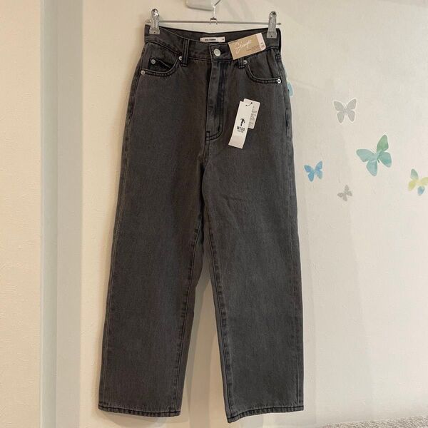 14新品【XS】WEGO ハイウエスト ストレート パンツ