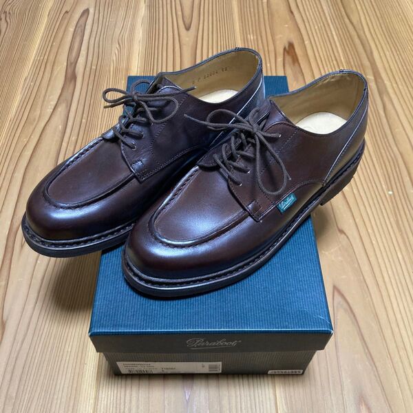 未使用 パラブーツ Paraboot CHAMBORD シャンボード MARRON LISCAFE 6 24.5