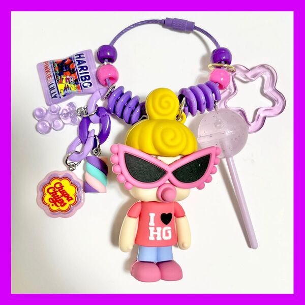 じゃらじゃらキーホルダー スイーツベイビー パープル 0514