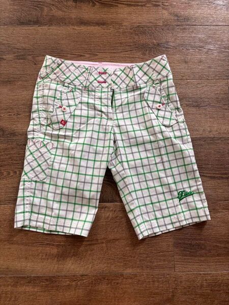 FILA GOLF ゴルフウェア レディース パンツ チェック柄 春夏 M