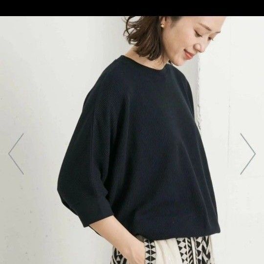 アーバンリサーチドアーズ タックフライスワイドティシャツ ネイビー新品未使用 タグ付き