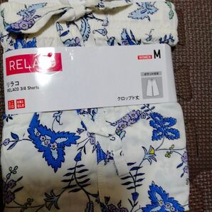 ユニクロ クロップド丈 リラコ 花柄 М 新品未使用品