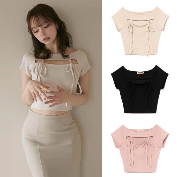 andmary Bebe ribbon tops