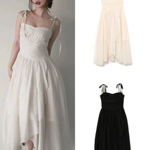 Andmary Wendy seethrough flare dress