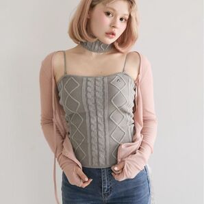 andmary Vera knit bare tops