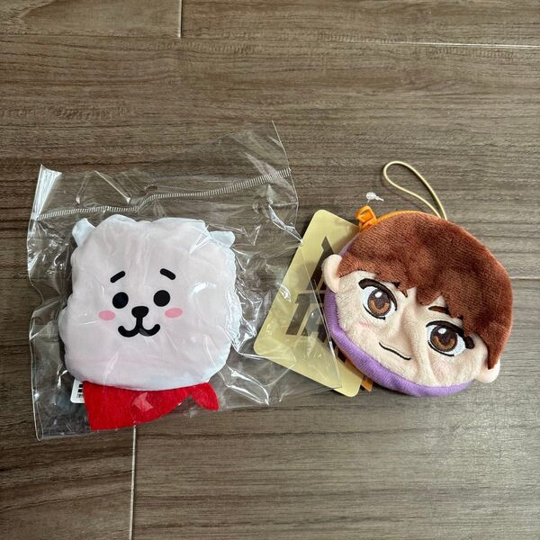 新品 未使用 BTS BT21 エコバッグ ポーチ ぬいぐるみ マスコット RJ ジン