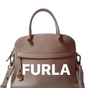 FURLA フルラ 2ウェイ ショルダーバッグ ピンクベージュ パイパー