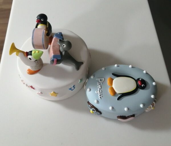 ピングー フィギュア 小物入れ クッキー型 2個セット pingu アクセサリー入れ 陶器