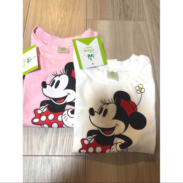 Disney ミニーマウス ベビーTシャツ 2枚セット 80㎝