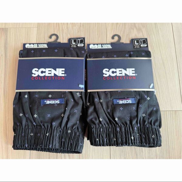 SCENE Collection トランクス 2枚セット Lサイズ 綿100%