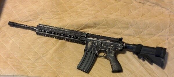 (動作確認済み)G&G ARMAMENT ハーフメタル CM16 SRL 電動ガン 18禁 中古 カスタム品 塗装剥がれ有り