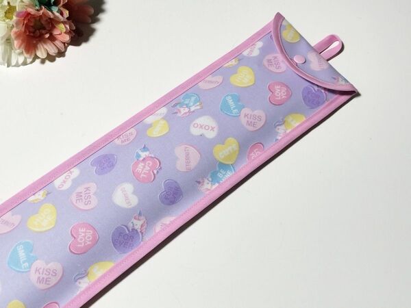 ループ付き23桁用そろばんケース キャンディハート&ユニコーン