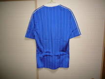 アディダス 70’VENTEX製ビンテージ 半袖ストライプシャツ青 Mサイズ_画像2