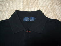 フレッドペリー 半袖ポロシャツ黒チェッカーSサイズ_画像6