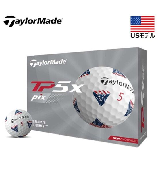 テーラーメイド ゴルフボール New TP5x Pix USA モデル 1ダース
