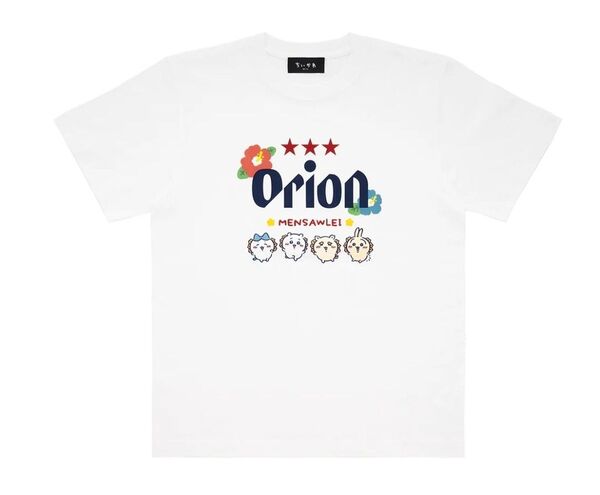 【新品】オリオンビール × ちいかわ シーサーのおみやげやさん Tシャツ (ハイビスカス) Sサイズ