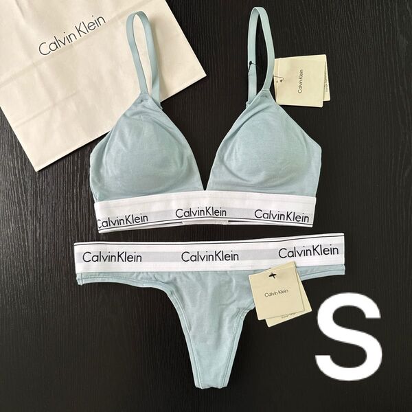Calvin Klein カルバンクライン 下着 上下 セット S M ブラ ショーツ 女性 セットアップ アイコンコットン
