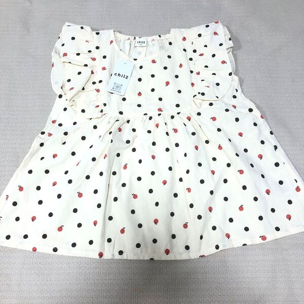 140cm 布帛ボリューム袖半袖Tシャツ 新品
