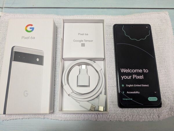 Google Pixel 6a スマートフォン本体 チョークホワイト