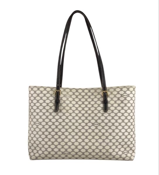 CELINE セリーヌ トートバッグ マカダム柄 ホワイト