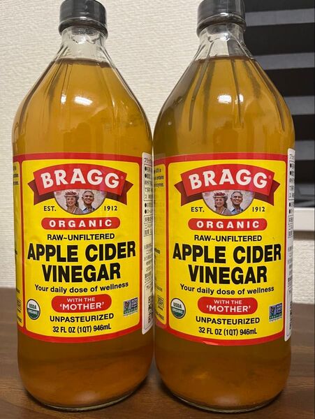 BRAGG オーガニックアップルサイダービネガー BIGサイズ 946ml 2本セット 賞味期限2028年5月