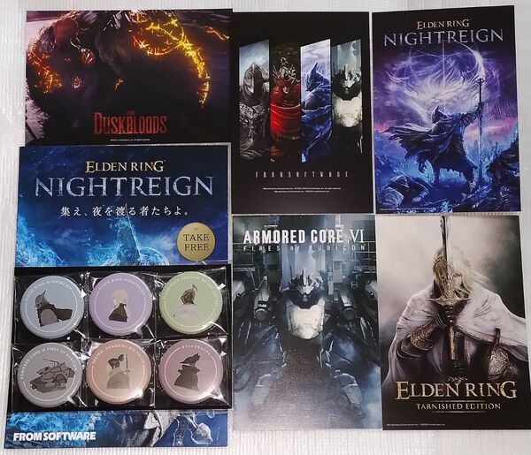 FROMSOFTWARE GAMES EVENT 2025 缶バッジ&ポストカード フルセット+α ELEDEN RING 特典