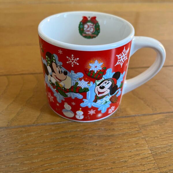 ディズニーリゾート25周年記念マグカップ ミッキー ミニー クリスマス