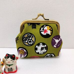 『かもんだにゃー!!』のがま口財布!