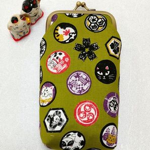 『かもんだにゃー!!』のがま口ポーチ&タバコケース