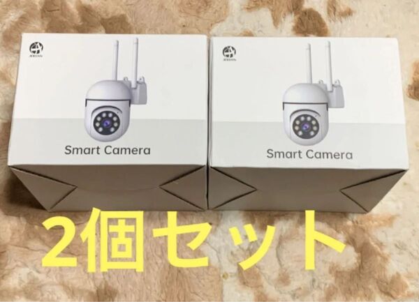 ⑥新品2セットワイヤレスネットワークカメラ、防犯、ベイビー、ペット、介護、携帯4Gで海外からも遠隔モニター可能